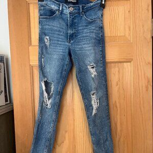 Express Distressed Skinny Jeans - Petite